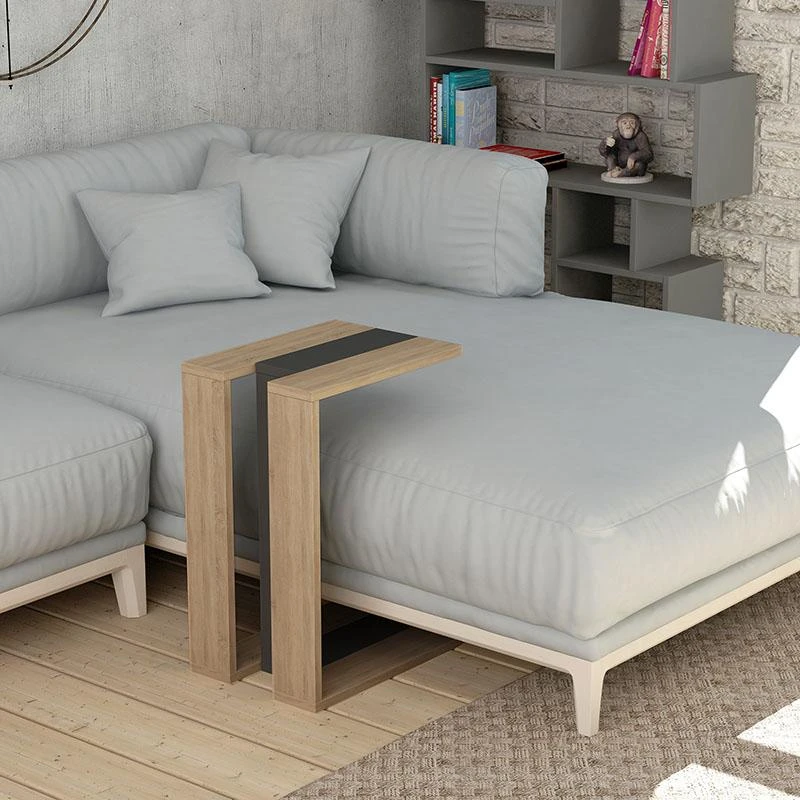 Βοηθητικό τραπέζι Muju Pakoworld σε χρώμα φυσικό – ανθρακί 40x30x57εκ 1 Βοηθητικό τραπέζι Muju Pakoworld σε χρώμα φυσικό – ανθρακί 40x30x57εκ