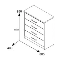 Συρταριέρα OLYMPUS Pakoworld με 4 συρτάρια χρώμα Wenge 80x40x95εκ -Vougioukas 17798 sirtariera olympus pakoworld me 4 sirtaria chroma wenge 80 40 95ek 5