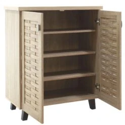 Παπουτσοθήκη-ντουλάπι MANTAM Pakoworld 12 ζεύγων χρώμα Sonoma 78x40x92εκ -Vougioukas 17827 papoitsothiki ntoilapi mantam pakoworld 12 zeigon chroma sonoma 78 40 92ek 3