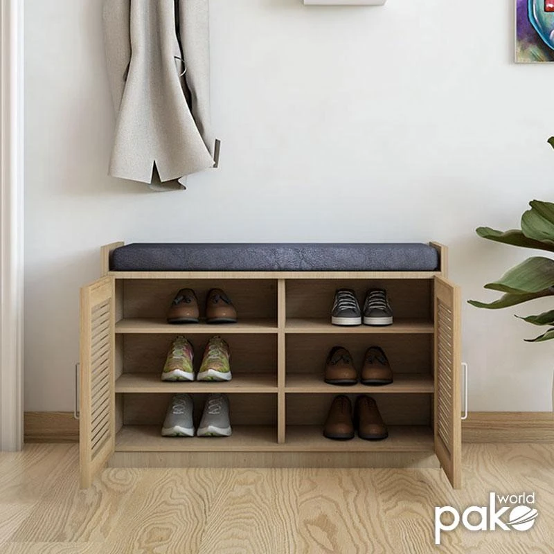 Παπουτσοθήκη-Σκαμπό Crispy Pakoworld 9 ζεύγων χρώμα Sonoma με μαξιλάρι 94x34,5x60εκ 3 Παπουτσοθήκη-Σκαμπό Crispy Pakoworld 9 ζεύγων χρώμα Sonoma με μαξιλάρι 94x34,5x60εκ - Image 3