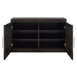 Παπουτσοθήκη-Σκαμπό Crispy Pakoworld 9 ζεύγων χρώμα Wenge με μαξιλάρι 94x34,5x60εκ