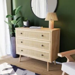 Συρταριέρα Oslo Pakoworld 3ων συρταριών Sonoma 90x39x79εκ