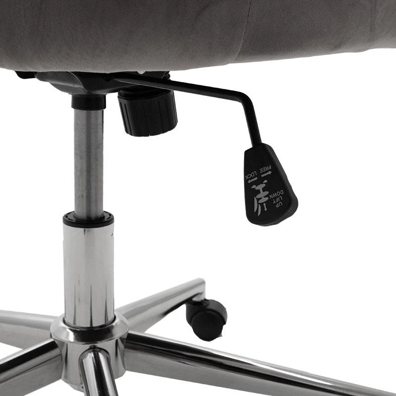 Καρέκλα γραφείου διευθυντή Kido Pakoworld με βελούδο γκρι 7 Καρέκλα γραφείου διευθυντή Kido Pakoworld με βελούδο γκρι - Image 7