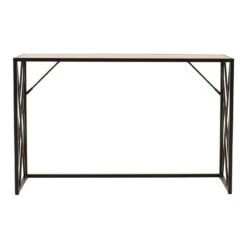 Κονσόλα Ivy Pakoworld χρώμα καρυδί-μαύρο 120x35x75εκ