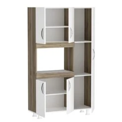 Ντουλάπα κουζίνας Defne Pakoworld χρώμα λευκό-καρυδί89x37.5x160εκ 8 Ντουλάπα κουζίνας Defne Pakoworld χρώμα λευκό-καρυδί89x37.5x160εκ -Vougioukas 18039 ntoilapa koizinas defne pakoworld chroma leiko karithi 89 37 5 160ek 3