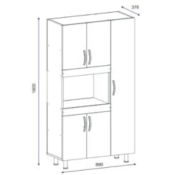 Ντουλάπα κουζίνας Defne Pakoworld χρώμα λευκό-καρυδί89x37.5x160εκ 9 Ντουλάπα κουζίνας Defne Pakoworld χρώμα λευκό-καρυδί89x37.5x160εκ -Vougioukas 18039 ntoilapa koizinas defne pakoworld chroma leiko karithi 89 37 5 160ek 4