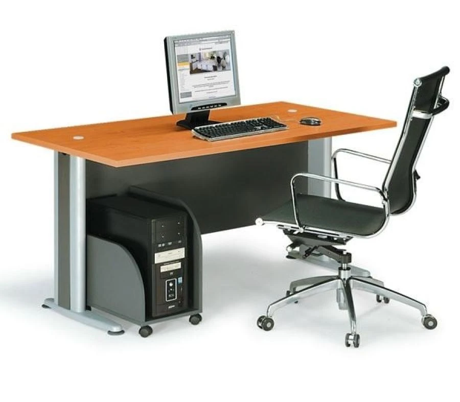 BASIC Γραφείο 150x80x75εκ Απόχρωση Dark Grey - Cherry 1 BASIC Γραφείο 150x80x75εκ Απόχρωση Dark Grey - Cherry