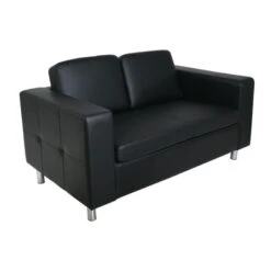 ALAMO Καναπές Σαλονιού Καθιστικού 2Θέσιος - 145x85x82εκ PU Μαύρο