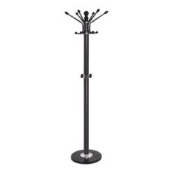 MARTA Καλόγερος Φ37 H.175εκ Μέταλλο Βαφή Καρυδί