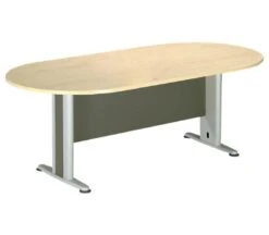 ΣΥΝΕΔΡΙΟΥ Τραπέζι Οβάλ 240x120x75εκ Απόχρωση Dark Grey - Beech