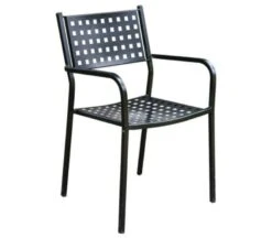 CAPRICE Πολυθρόνα Στοιβαζόμενη, 54x51x84εκ Μέταλλο Βαφή Μαύρο