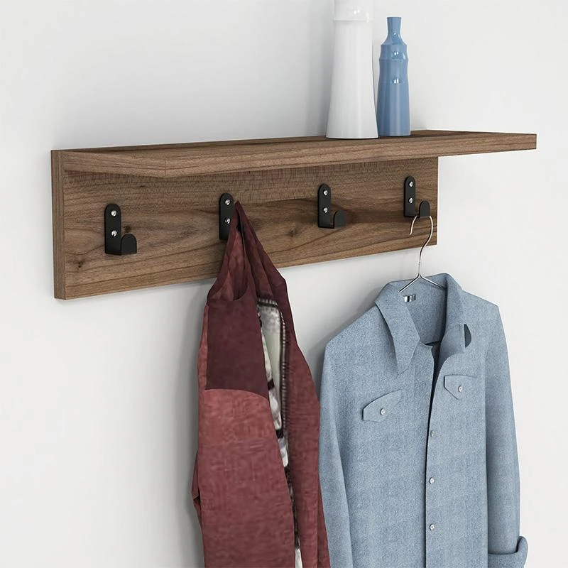 Κρεμάστρα Mulan Pakoworld χρώμα καρυδί 60x16x14.5εκ 1 Κρεμάστρα Mulan Pakoworld χρώμα καρυδί 60x16x14.5εκ