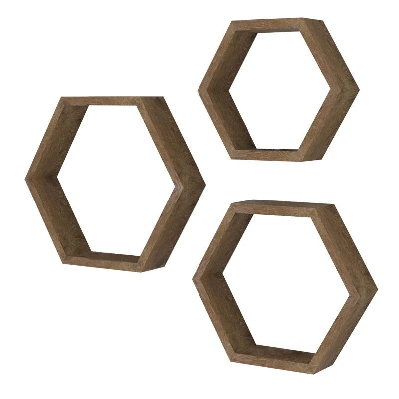 Ραφιέρα τοίχου Valis Pakoworld τριών τεμαχίων χρώμα καρυδί 37x9x32εκ 3 Ραφιέρα τοίχου Valis Pakoworld τριών τεμαχίων χρώμα καρυδί 37x9x32εκ - Image 3