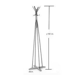 Καλόγερος ρούχων Myra Pakoworld καρυδί-μαύρο χρώμα Φ40x160εκ -Vougioukas 18238 kalogeros roichon myra pakoworld karithi mairo chroma ph40 160ek 4