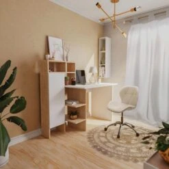 Καρέκλα γραφείου εργασίας Frea II Pakoworld PU λευκό