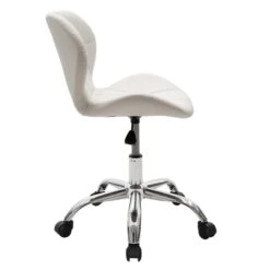 Καρέκλα γραφείου εργασίας Frea II Pakoworld PU λευκό -Vougioukas 18239 karekla grapheioi ergasias frea ii pakoworld pu leiko 3