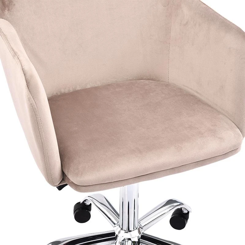 Καρέκλα γραφείου εργασίας Xever Pakoworld βελούδο ροζ 5 Καρέκλα γραφείου εργασίας Xever Pakoworld βελούδο ροζ - Image 5