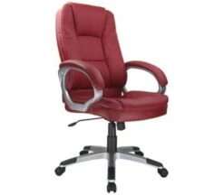 BF6950 Πολυθρόνα Γραφείου Διευθυντή, 64x71x112/122εκ Pu Κόκκινο
