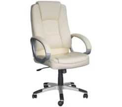 BF6950 Πολυθρόνα Γραφείου Διευθυντή, 64x71x112/122εκ Pu Άσπρο