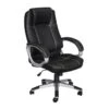BF5450 Πολυθρόνα Γραφείου Διευθυντή, 63x70x112/122εκ Pu Μαύρο