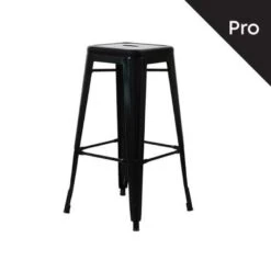 RELIX Σκαμπό Bar-Pro, Στοιβαζόμενο, 43x43 H.76εκ Μέταλλο Βαφή Μαύρο