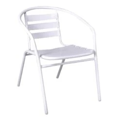 FUNKY Πολυθρόνα 54x60x73εκ Μέταλλο - Αλουμίνιο Βαφή Άσπρο