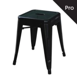 RELIX Σκαμπό-Pro, Στοιβαζόμενο, 39x39x45εκ Μέταλλο Βαφή Μαύρο