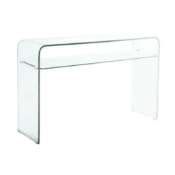 GLASSER Κονσόλα - Ράφι 110x35x75εκ Διάφανο Γυαλί 12/8mm
