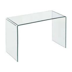 GLASSER Κονσόλα - Γραφείο 120x60x75εκ Διάφανο Γυαλί 12mm