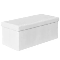 ORION Σκαμπό Αποθηκευτικό - Βοηθητικό, 80x38x38εκ PU Άσπρο