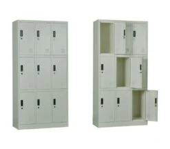 LOCKER 9 Θέσεων Φοριαμός - Ερμάριο, 90x40x185εκ Μέταλλο ΒαφήΆσπρο