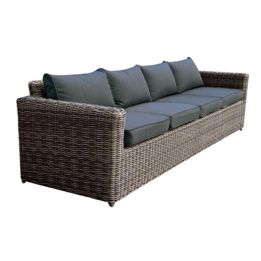 ARIZONA 4Θέσιος Καναπές Κήπου 252x77x73εκ ALU, 4mm Half-Round Wicker Grey Brown, Μαξιλάρια Ανθρακί 1 ARIZONA 4Θέσιος Καναπές Κήπου 252x77x73εκ ALU, 4mm Half-Round Wicker Grey Brown, Μαξιλάρια Ανθρακί