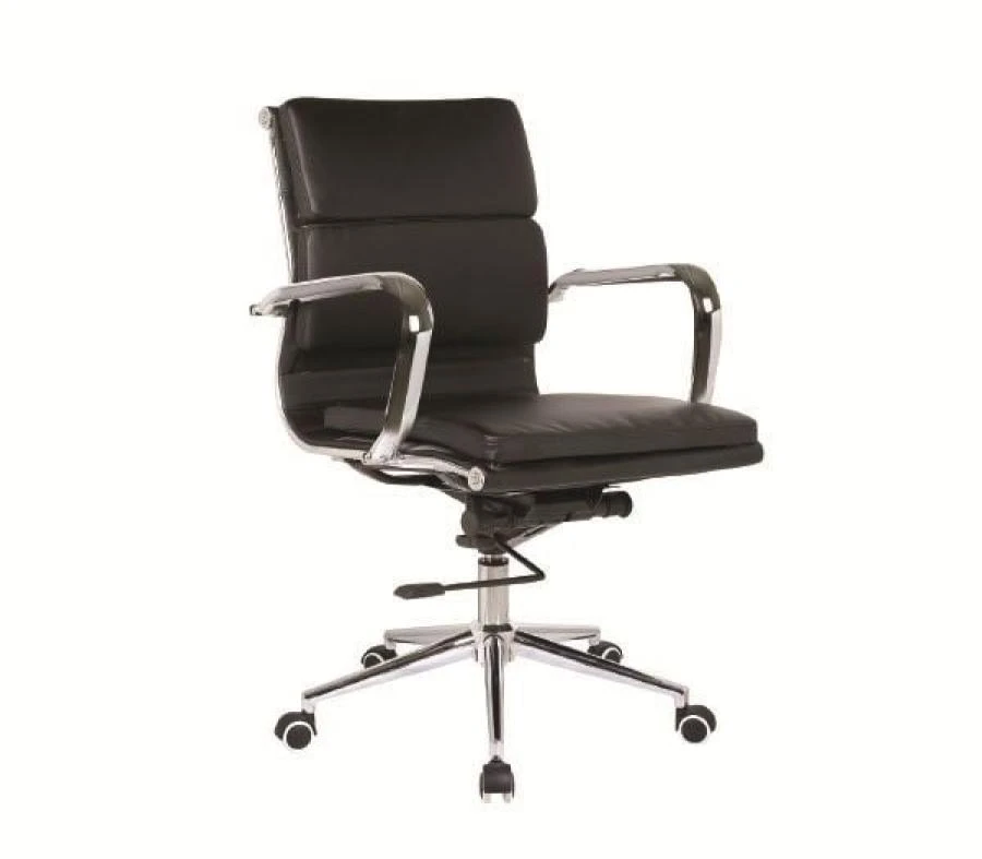 BF4801 Πολυθρόνα Γραφείου 55x63x95/105εκ Μέταλλο Χρώμιο, PU Μαύρο 1 BF4801 Πολυθρόνα Γραφείου 55x63x95/105εκ Μέταλλο Χρώμιο, PU Μαύρο