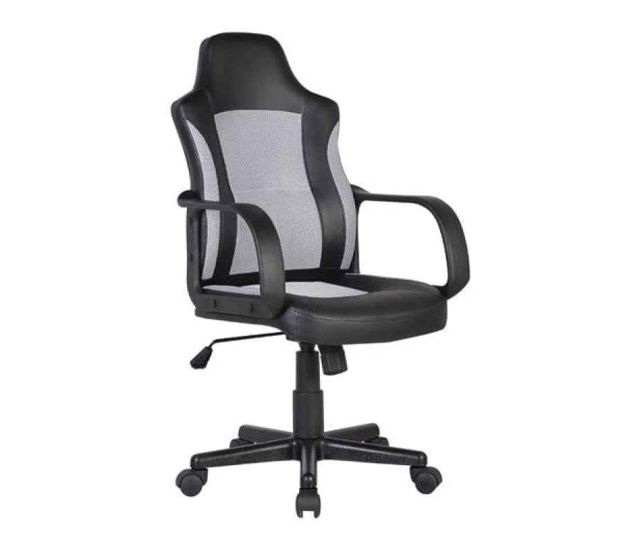 BF2850 Πολυθρόνα Γραφείου Διευθυντή, Mesh Γκρι, 55x60x97/107εκ PU Μαύρο 1 BF2850 Πολυθρόνα Γραφείου Διευθυντή, Mesh Γκρι, 55x60x97/107εκ PU Μαύρο