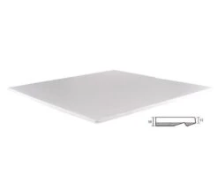 ISO TOP Sliq Plus Επιφάνεια 80x80εκ/18mm Απόχρωση Pearl White