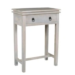 MAISON CONSOLE Έπιπλο Κονσόλα 1 Συρτάρι, 60x34x80εκ Ξύλο Mango Antique Άσπρο