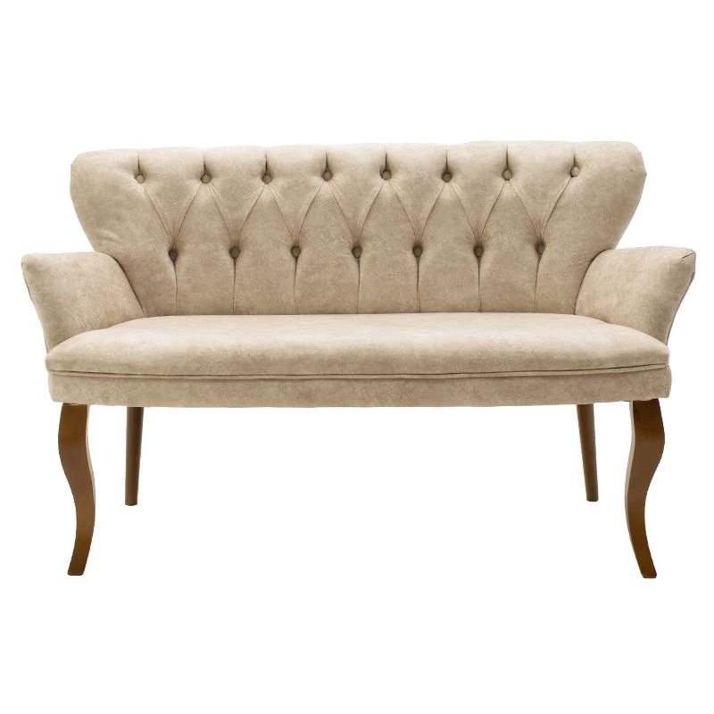 Καναπές Samara Pakoworld 2θέσιος ύφασμα μπεζ Antique 130x64x78εκ 3 Καναπές Samara Pakoworld 2θέσιος ύφασμα μπεζ Antique 130x64x78εκ - Image 3