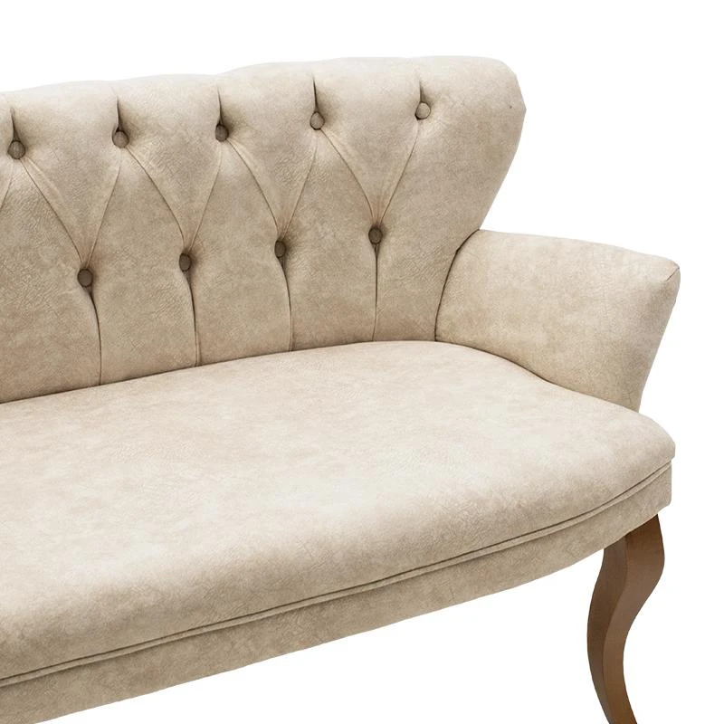 Καναπές Samara Pakoworld 2θέσιος ύφασμα μπεζ Antique 130x64x78εκ 5 Καναπές Samara Pakoworld 2θέσιος ύφασμα μπεζ Antique 130x64x78εκ - Image 5