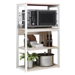 Ραφιέρα επιδαπέδια Wille Pakoworld μέταλλο λευκό-φυσικό 50x30x99,5εκ -Vougioukas 18540 raphiera epithapethia wille pakoworld metallo leiko phisiko 50 35 99 5ek 2