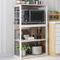 Ραφιέρα επιδαπέδια Wille Pakoworld μέταλλο λευκό-φυσικό 50x30x99,5εκ