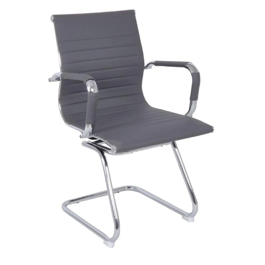 BF3300V Πολυθρόνα Γραφείου Επισκέπτη, 55x60x91εκ Μέταλλο Βάση Χρώμιο PU Γκρι 1 BF3300V Πολυθρόνα Γραφείου Επισκέπτη, 55x60x91εκ Μέταλλο Βάση Χρώμιο PU Γκρι