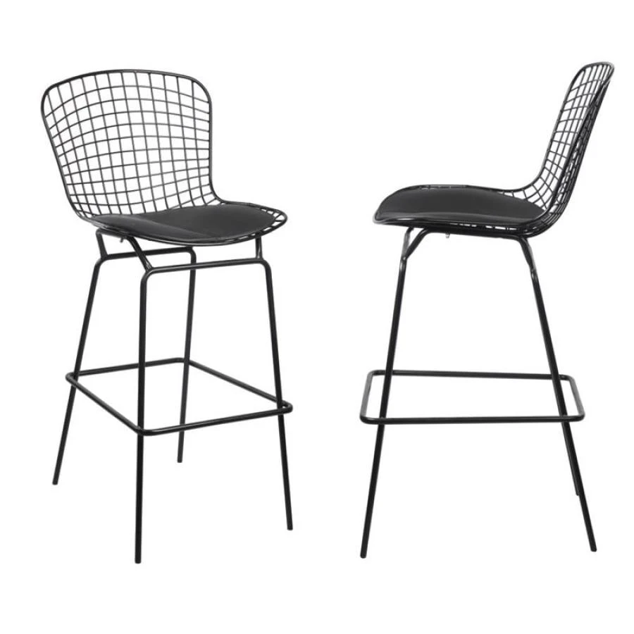 SAXON Σκαμπό BAR με Πλάτη, 52x61x77/109εκ Μέταλλο Βαφή Μαύρο, Μαξιλάρι Pu Μαύρο 1 SAXON Σκαμπό BAR με Πλάτη, 52x61x77/109εκ Μέταλλο Βαφή Μαύρο, Μαξιλάρι Pu Μαύρο