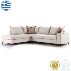 Γωνιακός καναπές δεξιά γωνία Romantic Pakoworld ύφασμα Cream-mocha 290x235x95εκ 6 Γωνιακός καναπές δεξιά γωνία Romantic Pakoworld ύφασμα Cream-mocha 290x235x95εκ -Vougioukas 18679 goniakos kanapes theksia gonia romantic pakoworld iphasma cream mocha 290 235 95ek 2
