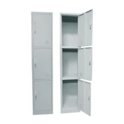 LOCKER 3 Θέσεων 38x45x185εκ Μέταλλο Βαφή Γκρι