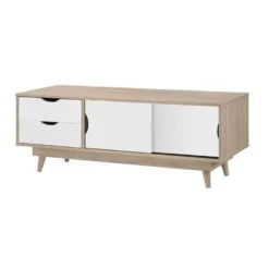 ALIDA Έπιπλο TV 120x45x45εκ Απόχρωση Sonoma - Άσπρο