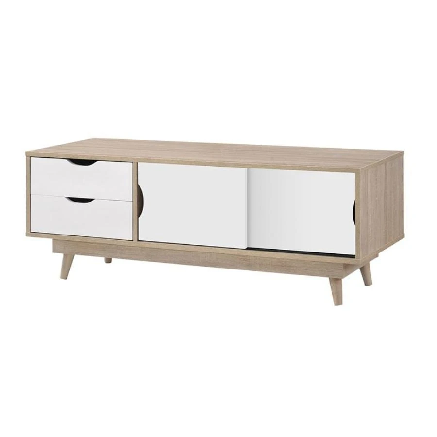 ALIDA Έπιπλο TV 120x45x45εκ Απόχρωση Sonoma - Άσπρο 1 ALIDA Έπιπλο TV 120x45x45εκ Απόχρωση Sonoma - Άσπρο