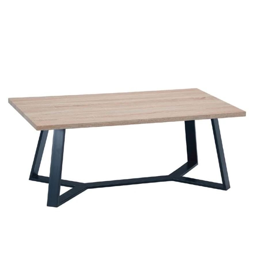 HANSON Τραπεζάκι Σαλονιού Καθιστικού, 110x60x45εκ Μέταλλο Βαφή Μαύρο, Sonoma 1 HANSON Τραπεζάκι Σαλονιού Καθιστικού, 110x60x45εκ Μέταλλο Βαφή Μαύρο, Sonoma