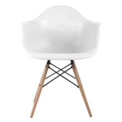 ALEA Wood Πολυθρόνα 62x58x81εκ Ξύλο, ΡΡ Άσπρο