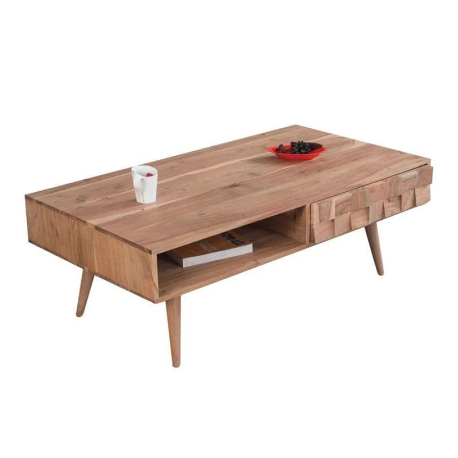 TEKA Τραπεζάκι Σαλονιού Καθιστικού με 2 Συρτάρια, 117x60x40εκ Ξύλο Ακακία Φυσικό 1 TEKA Τραπεζάκι Σαλονιού Καθιστικού με 2 Συρτάρια, 117x60x40εκ Ξύλο Ακακία Φυσικό