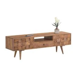 TEKA Έπιπλο TV 140x35x45εκ Ξύλο Ακακία Φυσικό